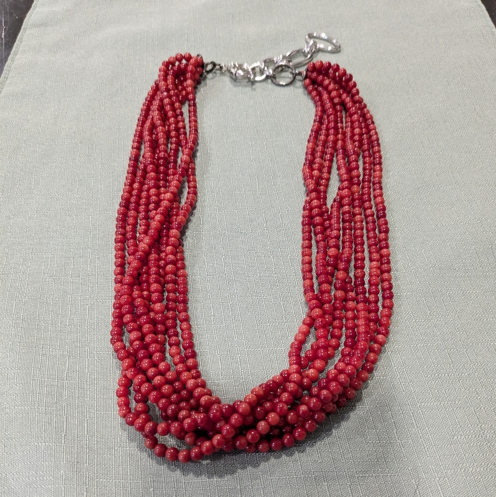 Genuine Coral Beaded Necklace